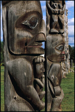 gitxsan totem poles of kitwanga